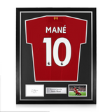 Sadio Mané Signed Framed Display w/ Liverpool Home Shirt