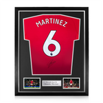 Lisandro Martinez Signed Framed Manchester United 2024/25 Home Shirt