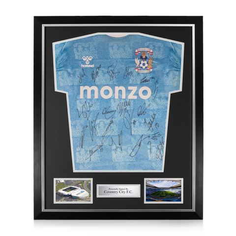 Coventry City F.C. Squad Signed Framed 2025/26 Home Shirt