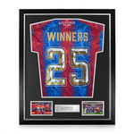 Crystal Palace F.C. Squad Signed Framed 2024/25 Winners 25 Home Shirt