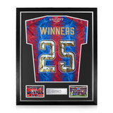 Crystal Palace F.C. Squad Signed Framed 2024/25 Winners 25 Home Shirt