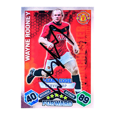 Wayne Rooney Signed Topps Match Attax Auto Card