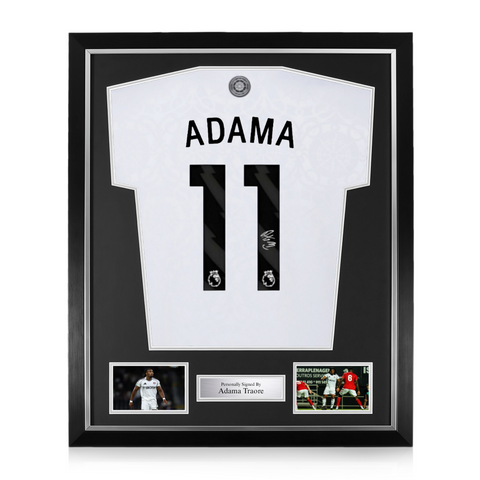 Adama Traore Signed Framed Fulham 2025/26 Home Shirt