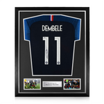 Ousmane Dembélé Signed Framed France World Cup 2018 Home Shirt w/ Beckett BAS Authentication