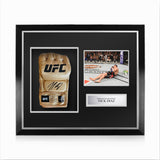 Nick Diaz Signed Framed UFC Gold Glove w/ JSA Authentication