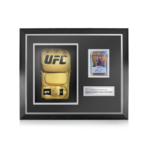 Alexander Volkanovski Signed Framed Display w/ UFC Gold Glove