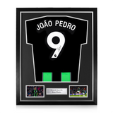 Joao Pedro Signed Framed Brighton 2024/25 Third Shirt