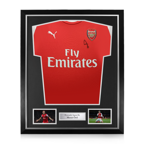 Mesut Ozil Signed Framed Arsenal Home Shirt