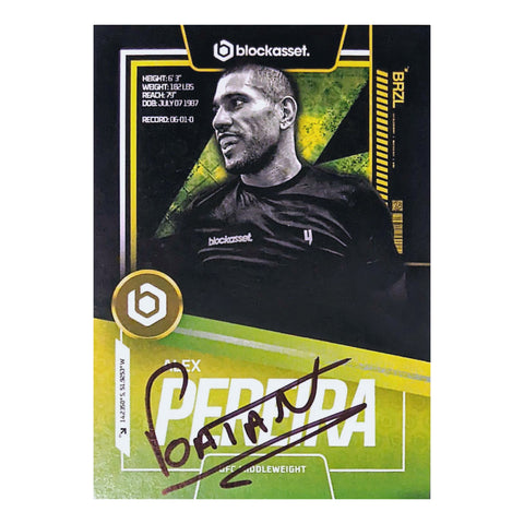 Alex Pereira Signed Blockasset Poatan Auto card