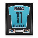 Neymar Jr Signed Framed Santos Away Shirt w/ BAS Beckett Authentication