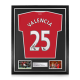 Antonio Valencia Signed Framed 2010/11 Home Shirt