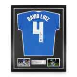 David Luiz Signed Framed 2012 Home Shirt