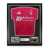 Nottingham Forest F.C. Squad Signed Framed 2024/25 Home Shirt