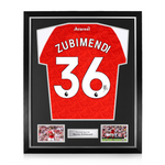 Martin Zubimendi Signed Framed Arsenal 2025/26 Home Shirt