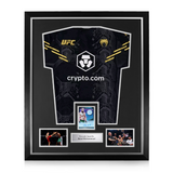 Belal Muhammad Signed Framed Display w/ UFC Black and Gold Shirt