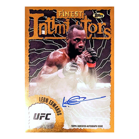 Leon Edwards Signed Topps Finest Intimidators Auto card