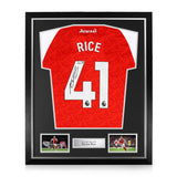 Declan Rice Signed Framed 2025/26 Home Shirt (TCCA Authenticated)