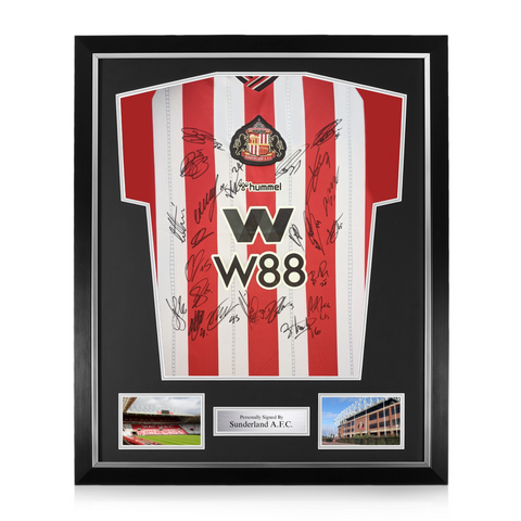 Sunderland A.F.C. Squad Signed Framed 2025/26 Home Shirt