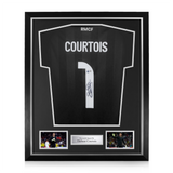 Thibaut Courtois Signed Framed Real Madrid Goalkeeper Shirt w/ BAS Beckett Authentication