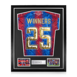 Crystal Palace F.C. Squad Signed Framed 2024/25 Winners 25 Home Shirt