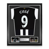 Papiss Cisse Signed Framed 2011/12 Home Shirt