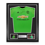 David de Gea Signed Framed Manchester United Goalkeeper Shirt