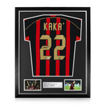 Kaka Signed Framed AC Milan Home Shirt w/ BAS Beckett Authentication