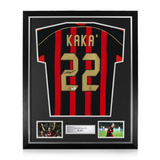 Kaka Signed Framed AC Milan Home Shirt w/ BAS Beckett Authentication