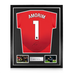 Ruben Amorim Signed Framed Manchester United 2024/25 Home Shirt