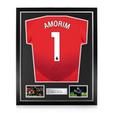 Ruben Amorim Signed Framed Manchester United 2024/25 Home Shirt