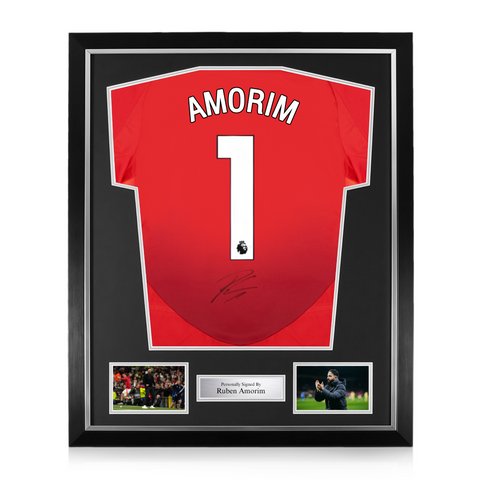 Ruben Amorim Signed Framed Manchester United 2024/25 Home Shirt