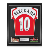 Dennis Bergkamp Signed Framed 2004/05 Home Shirt