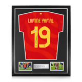 Lamine Yamal Signed Framed Spain 2024 Home Shirt w/ BAS Beckett Authentication