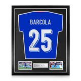 Bradley Barcola Signed Framed France Home Shirt w/ BAS Beckett Authentication