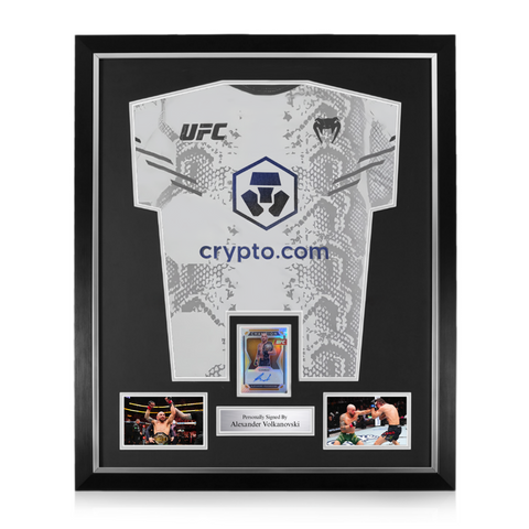 Alexander Volkanovski  Signed Framed Display w/ UFC White and Blue Shirt