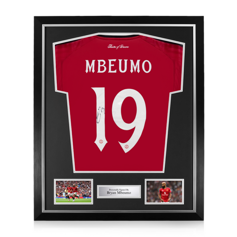 Bryan Mbeumo Signed Framed Manchester United 2025/26 Home Shirt