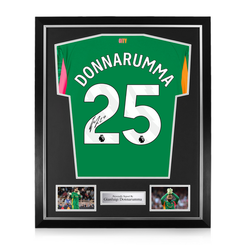 Gianluigi Donnarumma  Signed Framed Manchester City 2025/26 Goalkeeper Shirt