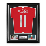 Ryan Giggs Signed Framed Manchester United 2008 Home Shirt