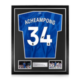 Josh Acheampong Signed Framed Chelsea 2025/26 Home Shirt