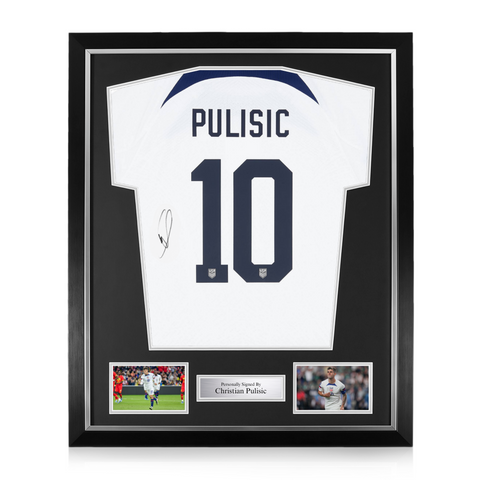 Christian Pulisic Signed Framed USMNT 2022/23 Home Shirt