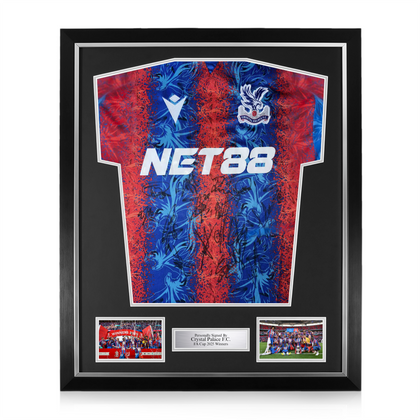 Crystal Palace F.C. Squad Signed Framed 2024/25 Home Shirt