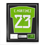 Emiliano Martinez Signed Framed Display w/ Argentina Goalkeeper Shirt