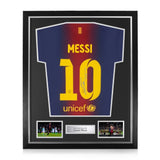 Lionel Messi Signed Framed 2012/13 Home Shirt