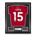 Leny Yoro Signed Framed Manchester United 2025/26 Home Shirt