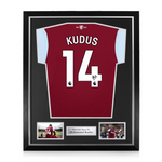 Mohammed Kudus Signed Framed West Ham United 2024/25 Home Shirt