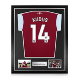 Mohammed Kudus Signed Framed West Ham United 2024/25 Home Shirt