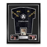 Magomed Ankalaev Signed Framed Display w/ UFC Black and Gold Shirt