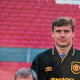 Manchester United 1993/94 Squad Signed 33x23 Team Magazine Huge Foldout Fixture List Poster