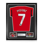 Mason Mount Signed Framed Manchester United 2023/24 Home Shirt