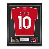 Matheus Cunha Signed Framed 2026/27 Home Shirt